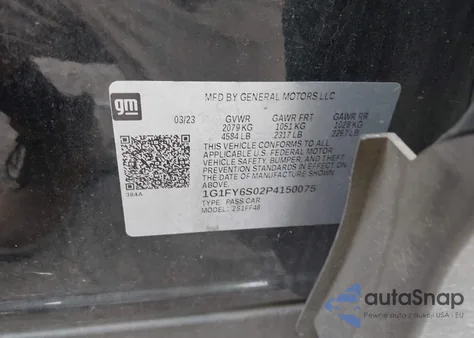 2023 Chevrolet Bolt Euv Fwd Lt z USA, uszkodzony, nr VIN 1G1FY6S02P4150075